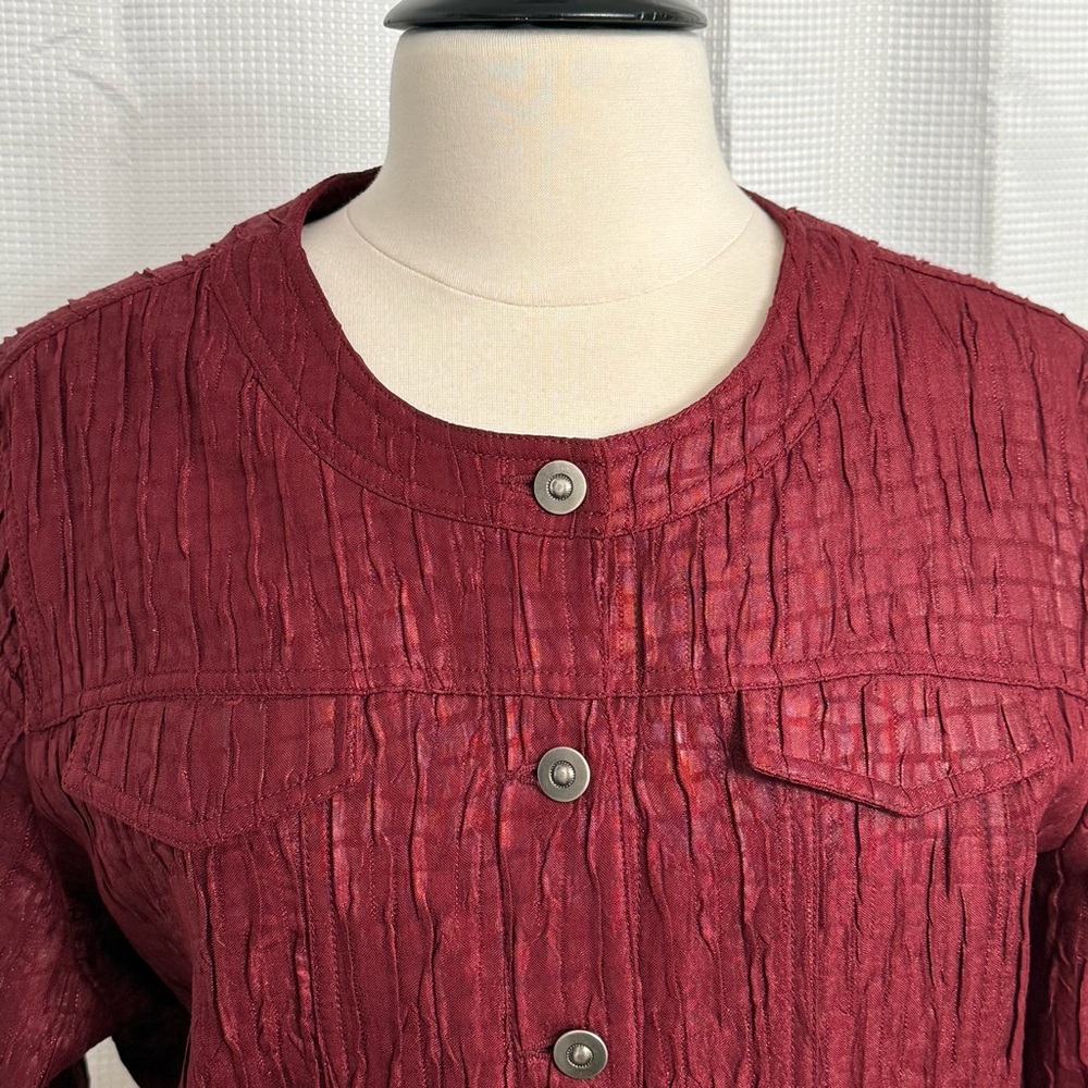 Ruby Rd. Women's Crinkle-Textured Button-Front Bl… - image 2